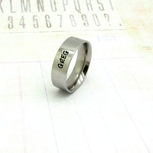 Personalized Ring •Hand Stamped Ring•Promise Ring•Name ring•Wedding ring•Initial Ring•Hands Stamped Ring•Stainless Steel Ring*MD7021