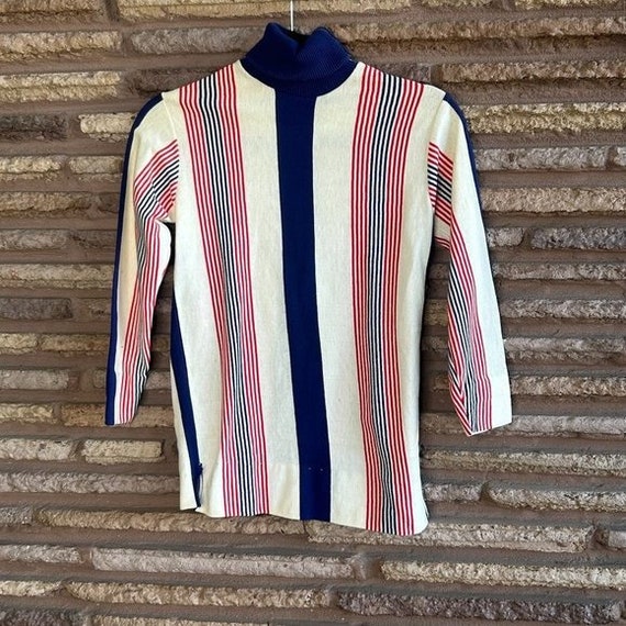 Joseph Magnin Vintage 60s Red White and Blue Strip