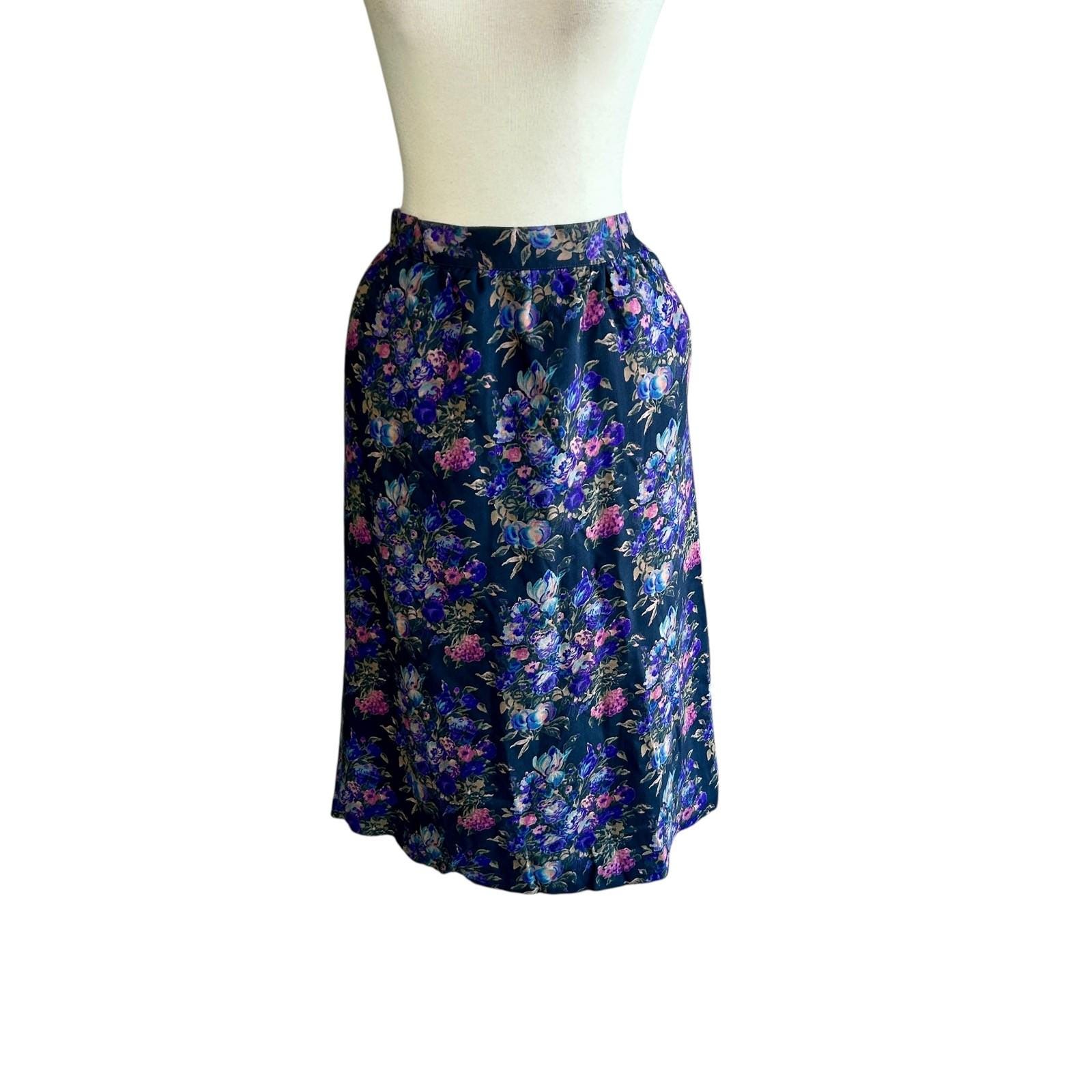 Jupe Brooks Brothers Femme Taille 10 - Ligne A En Laine 100% Noire - Longueur Genou - Occasion Très Bon état