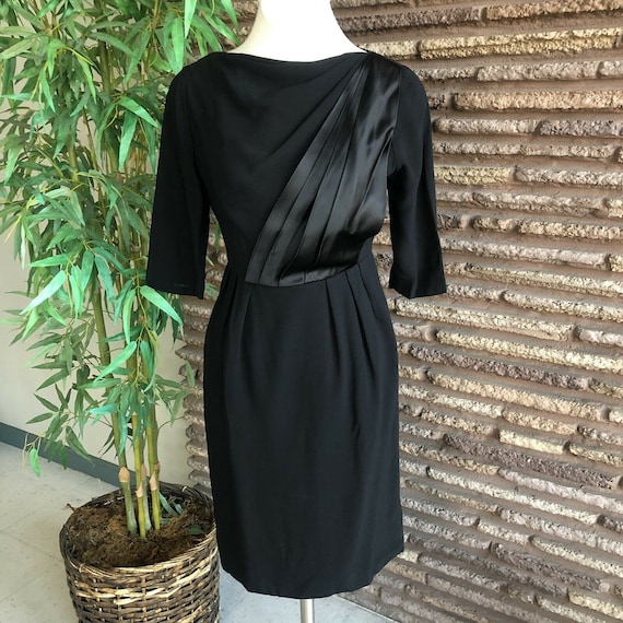 Vintage 40s 50's Black Crepe Milton Lippman Origin