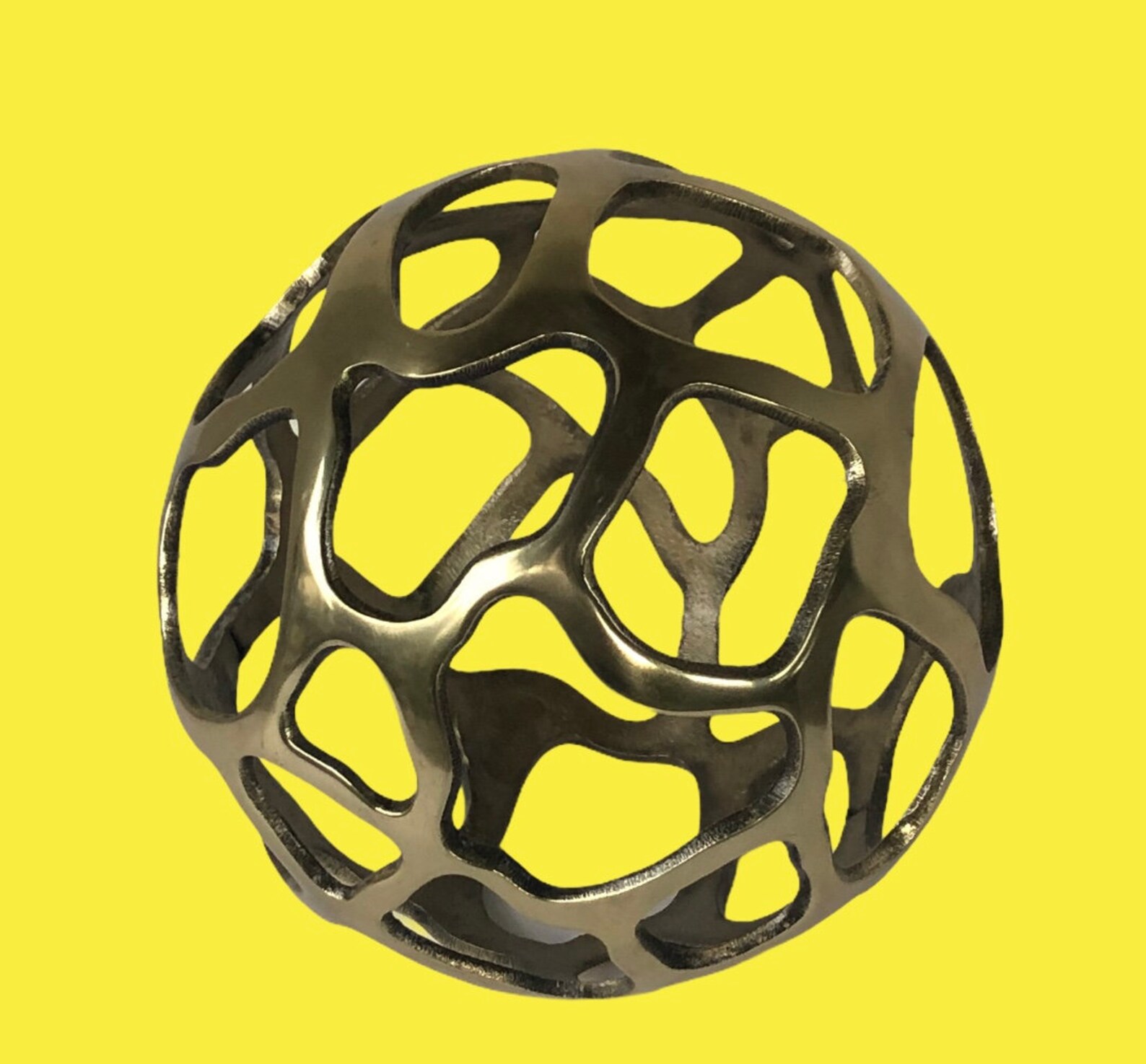 Large Decorative Open Brass Ball Sphere Globe Etsy