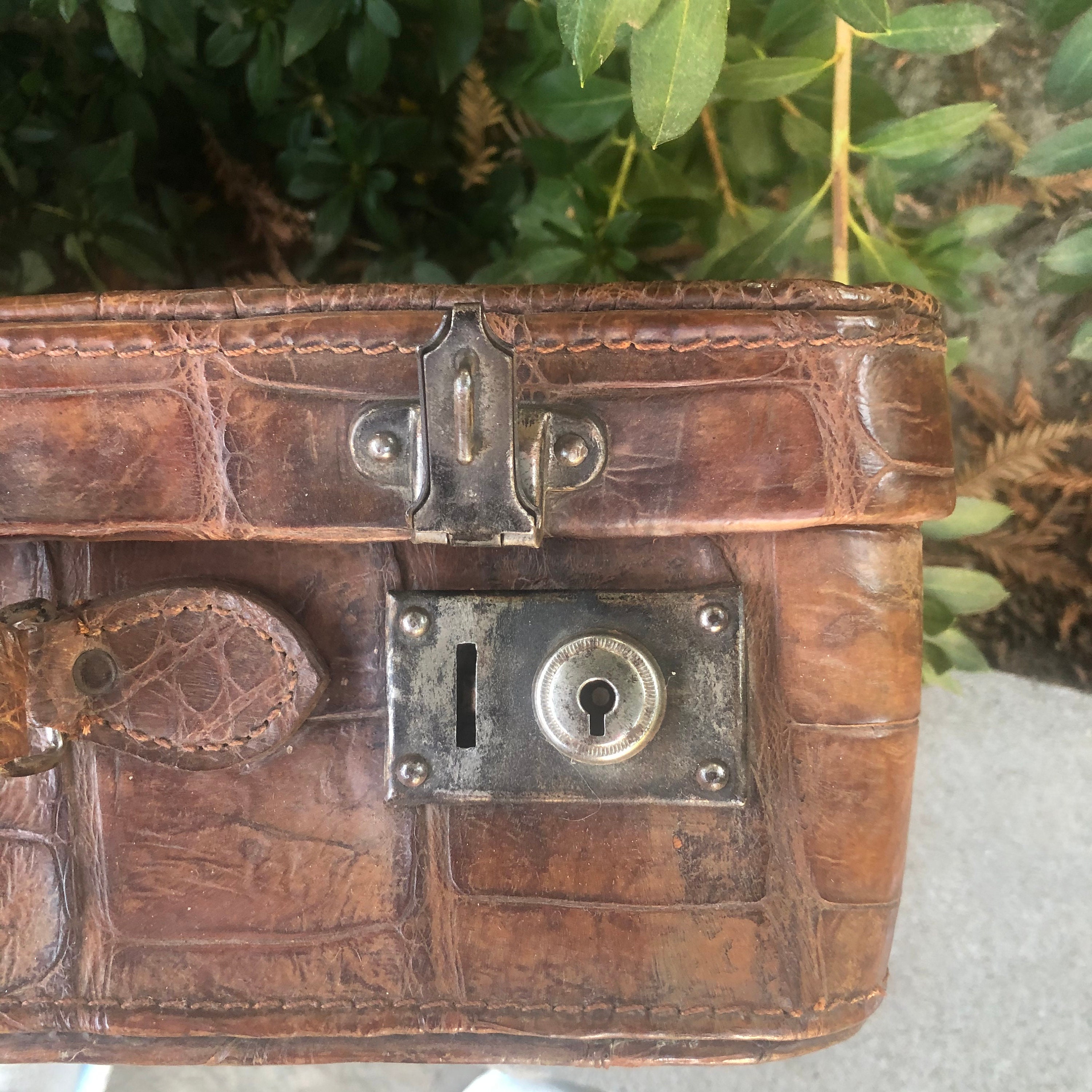 Vintage Alligator Hard Case Briefcase Small Suitcase - Etsy