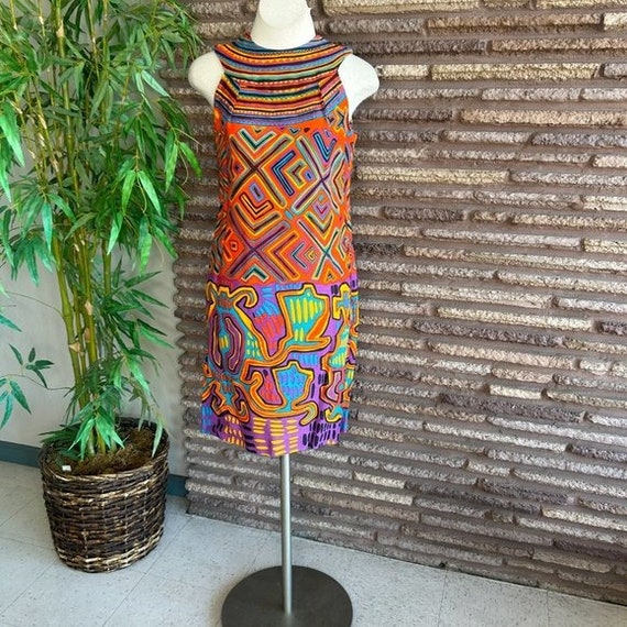 Alison Ayres Colorful Tribal Print Sleeveless Shea