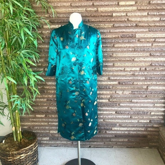 Solz Squirrel Vintage Satin Brocade Robe