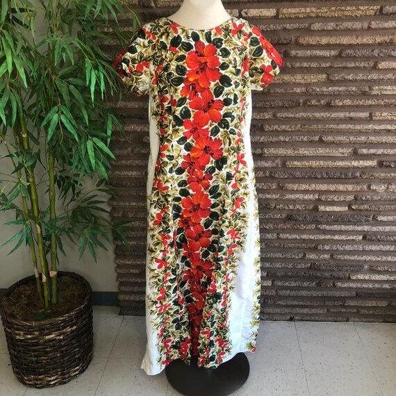 Harriet's of Hawaii Vintage 60's Hostess Maxi Gown