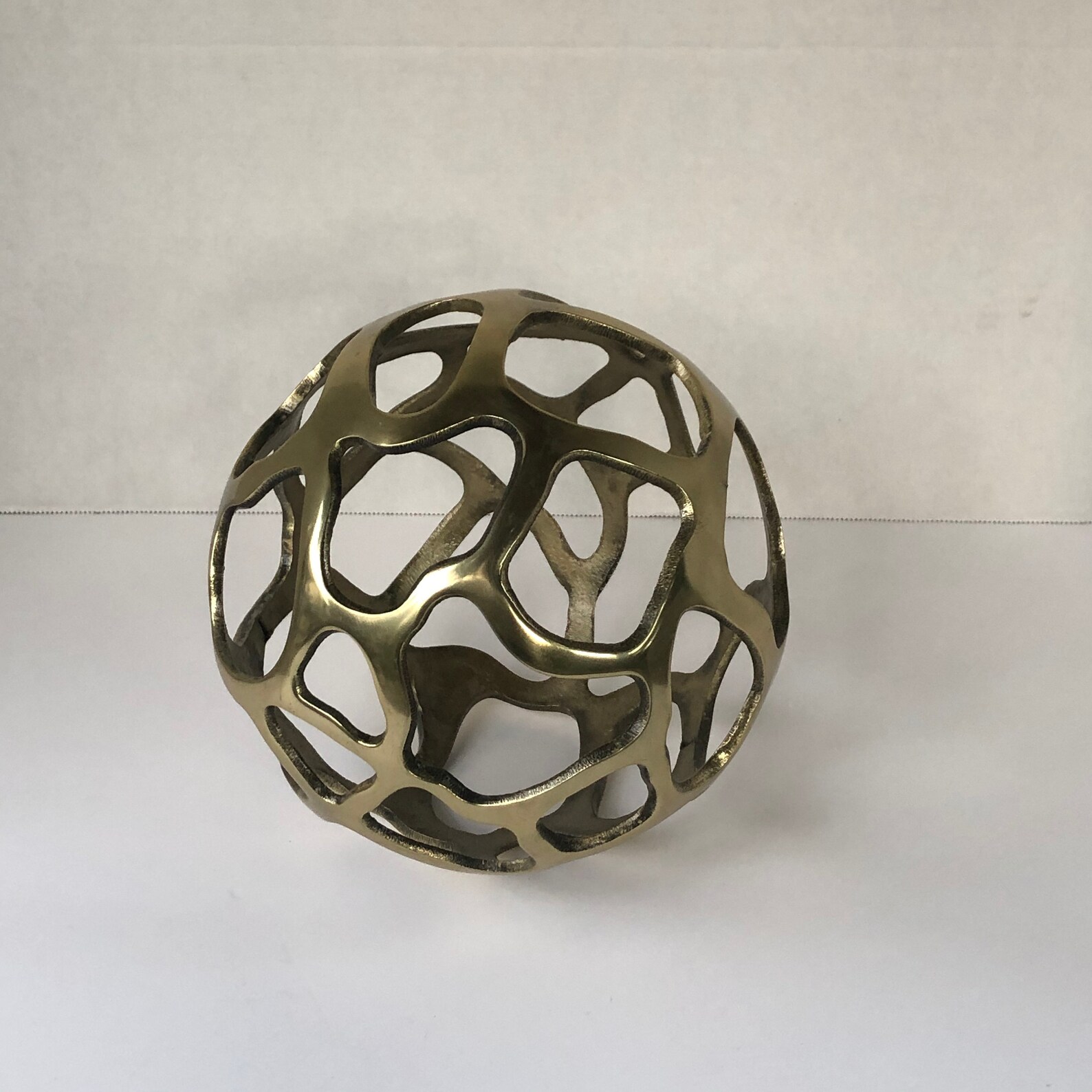 Large Decorative Open Brass Ball Sphere Globe Etsy