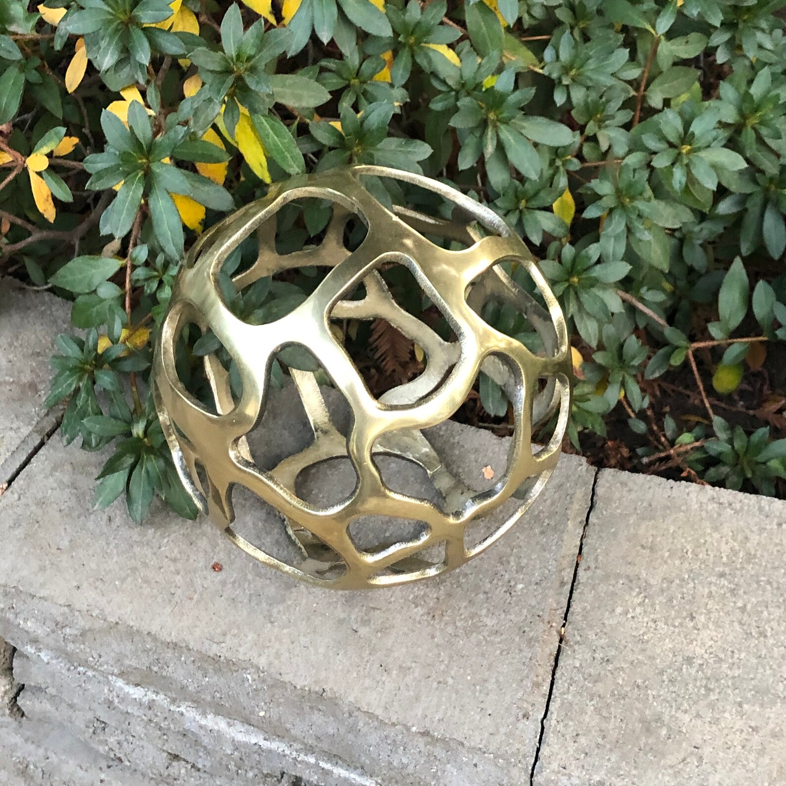 Large Decorative Open Brass Ball Sphere Globe Etsy