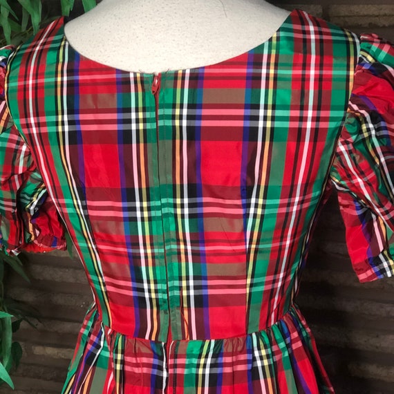 Vintage Christmas Holiday Red Green Tartan Plaid … - image 5