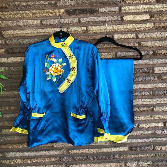 Chinese Vintage Cheongsam Embroidered Pajamas
