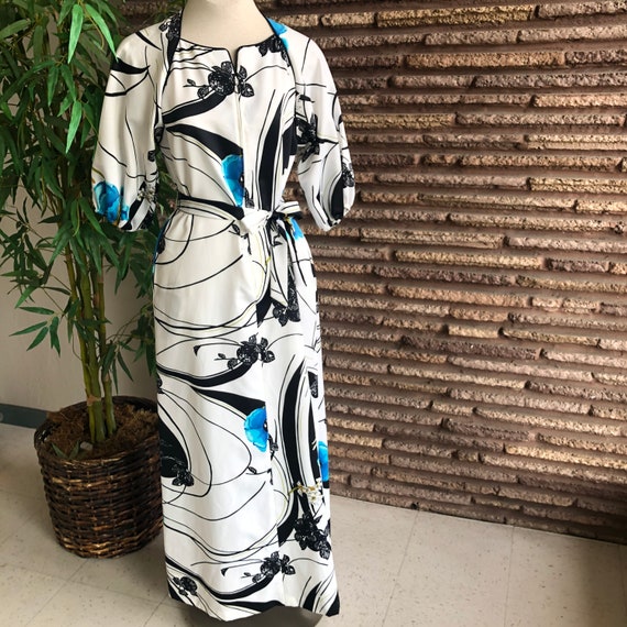 Tori Richard Vintage Hawaiian Hostess Gown Maxi Dr