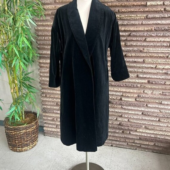 D Ravel Vintage I Magnin Black Velvet Open Drape … - image 7