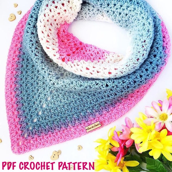 Falls Embrace Triangle Scarf/Shawl PDF Crochet Pattern