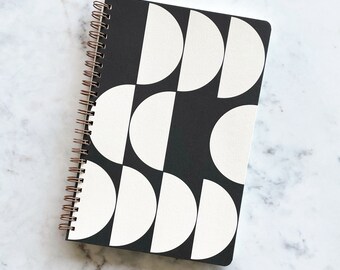 Laminated Soft Cover Watercolor Abstract Monogram Personalized NotebookJournal lay flat wire-o spiral. choice of size and paper