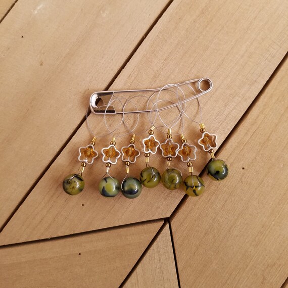 Stitch Marker Progress Keeper Snag Free Knitting Supplies Beaded Marker Set Knit Gift For Knitter Blue Supplies Project Stitch Marker Progress Keeper Snag Free Knitting Supplies Beaded Marker Set Knit Gift For Knitter Blue Supplies Project