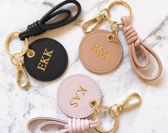 printed leather keyrings