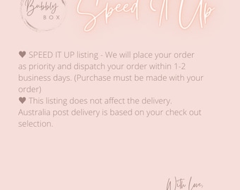 SPEED IT UP | Dispatch Orders Within 1-2 Business Days | Production Priority