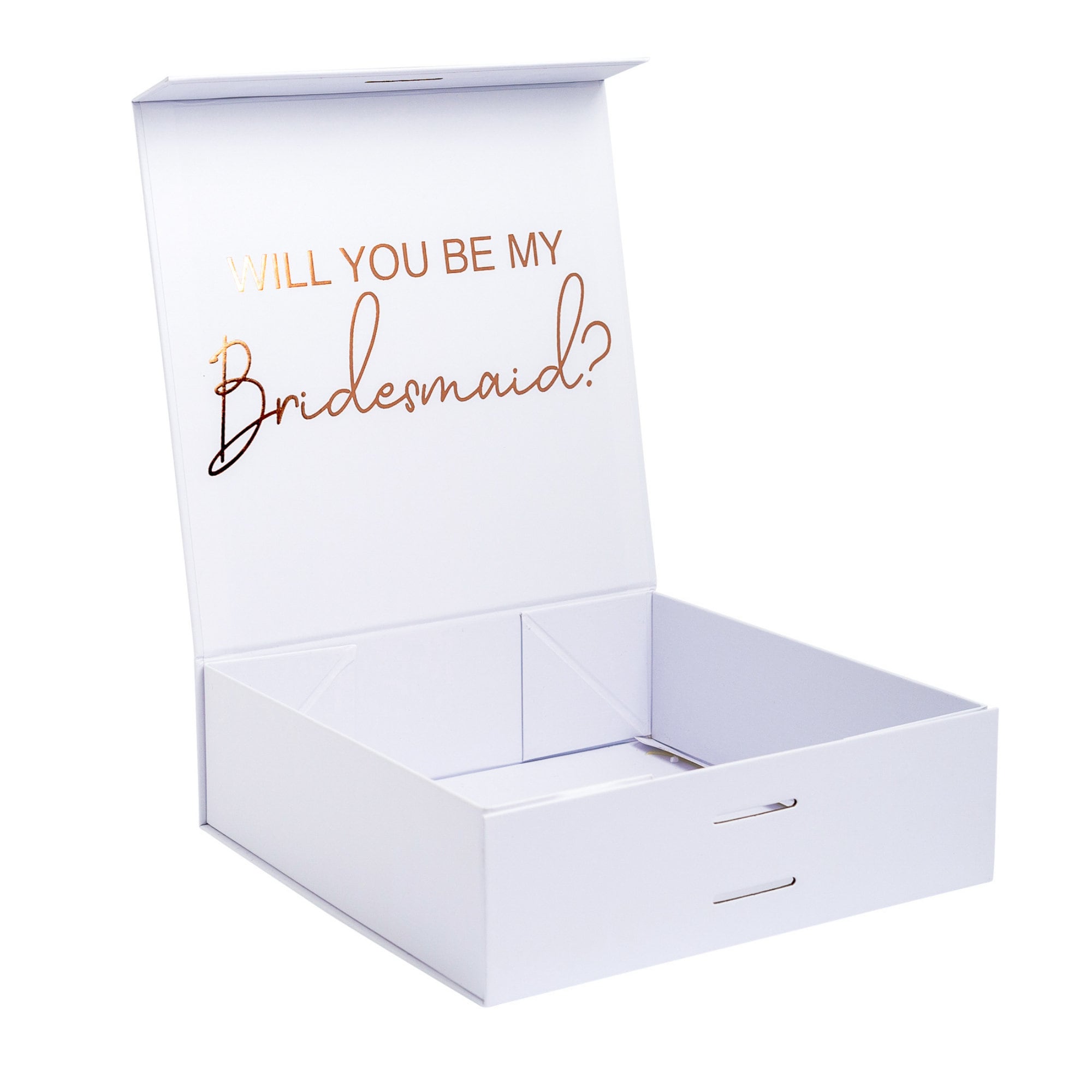 BRIDESMAID GIFT BOX Bridesmaid Gifts White Box Rose Gold Etsy