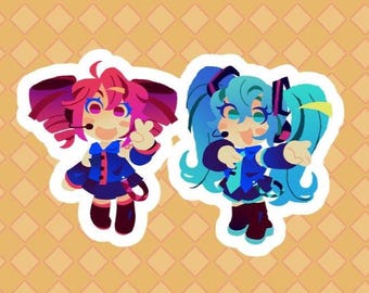Holographic Miku Teto Stickers