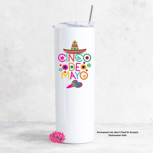 Cinco De Mayo Tumbler, Cinco De Mayo Cup, Best Friends 20oz Stainless Steel Tumbler With Straw, Permanent Sublimation Ink, Dishwasher Safe