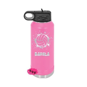 Nook Volleyball 25 oz water bottle with logo and name - Lock