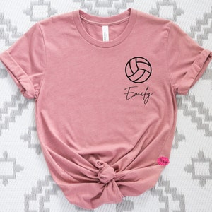 Volleyball T-Shirt, Personalized Volleyball Tee, Adult Volleyball Tee, Crewneck Tee Shirt, Volleyball Tee With Name. Lots Of Colors