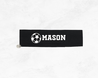 Soccer Headband, Personalized Soccer Headband, 2" Soccer Headband, Soccer Headband With Name, Many Headband Colors & Text Colors, More Fonts