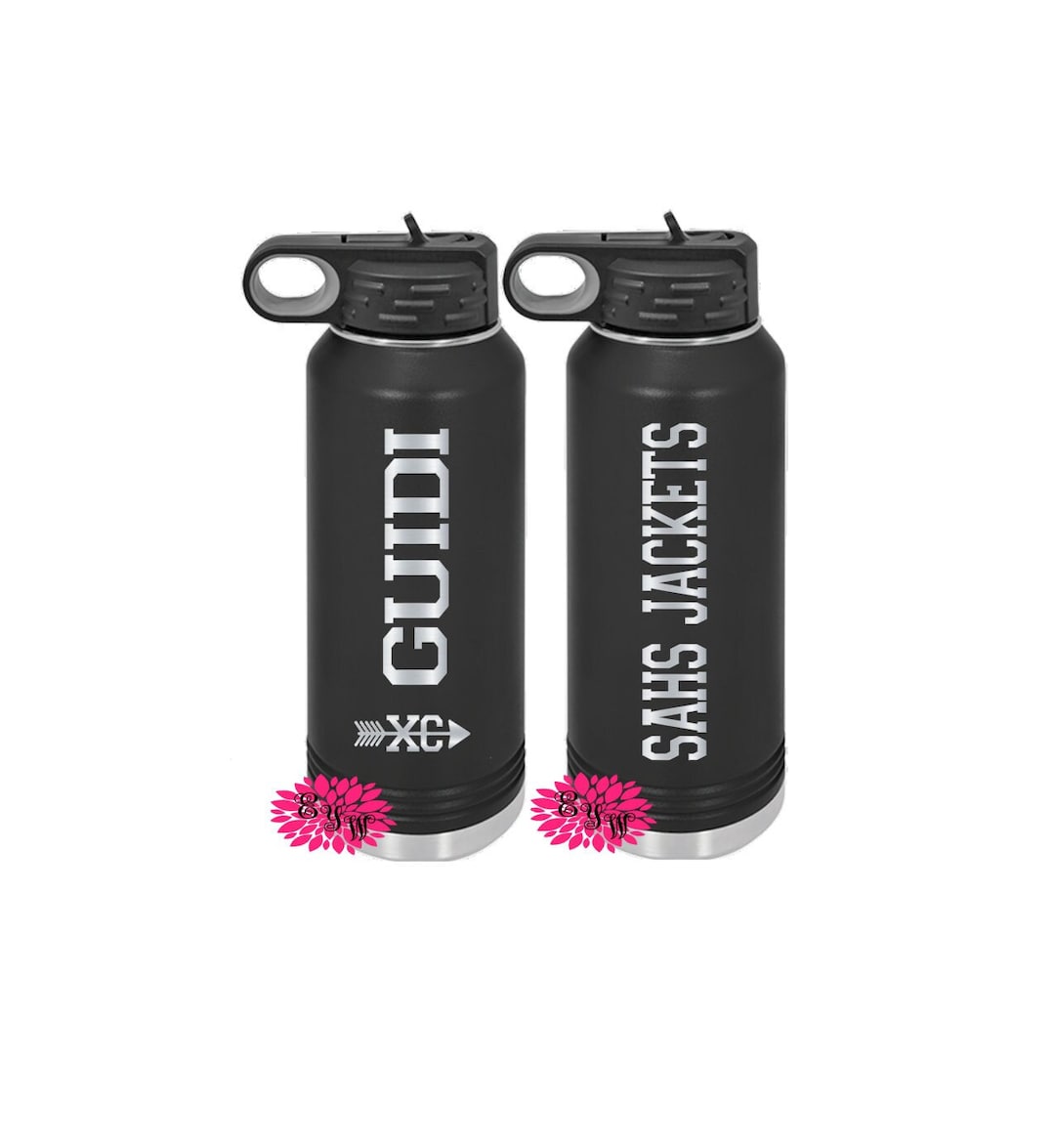 Engraved Water Bottle Personalized Etched Cross Country Water Etsy