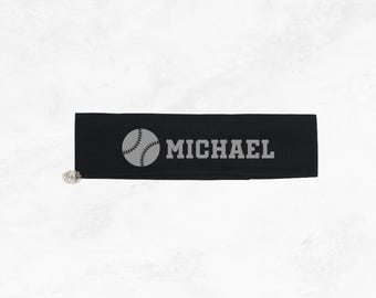 Baseball Headband, Personalized Baseball Headband, 2" Baseball Headband With Name, Many Headband Colors & Text Colors, More Fonts