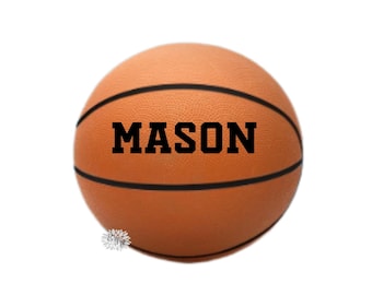 Personalized Basketball, 29.5" Official Size 7 Basketball Ball, Indoor-Outdoor, Many Print Colors, Made To Order