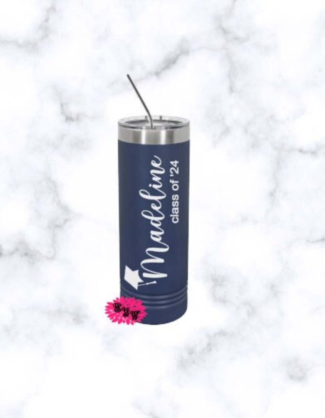 Engraved Stainless Tumbler Etched Skinny Tumbler Etsy