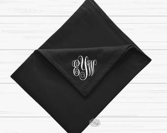 Monogram Blanket, Custom Blanket With Monogram, Personalized Throw Blanket, Adult Monogram Stadium Blanket, Personalized Blanket, 13 Colors
