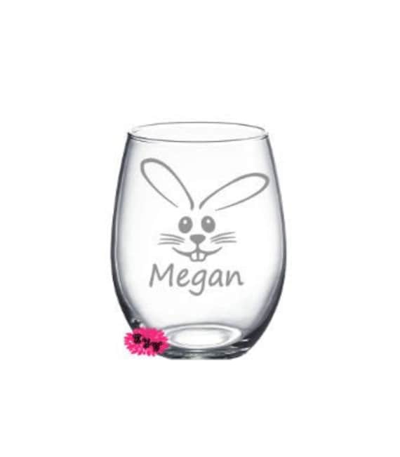 Personalized Easter Stemless Wine Glass