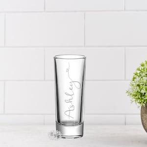 Engraved Shot Glasses, Etched Shot Glasses, Personalized Shot Glass, Personalized Bridal Box Gift, One Custom Shot Glass, Bachelor Party