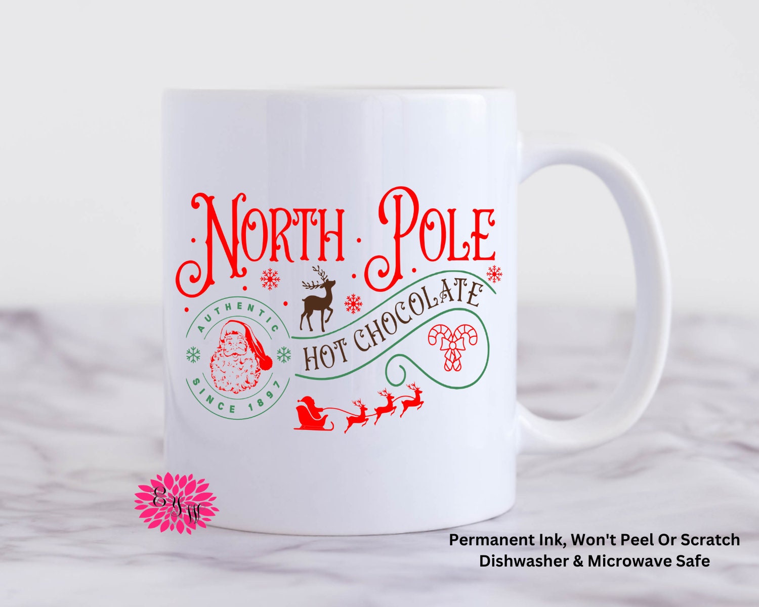 North Pole Hot Chocolate 3D Dripping Mug with Cool Whip Lid