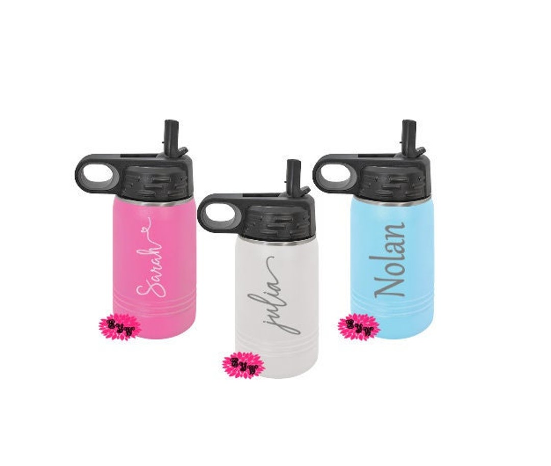 Engraved Water Bottle, Personalized Etched Water Bottle With Straw ...