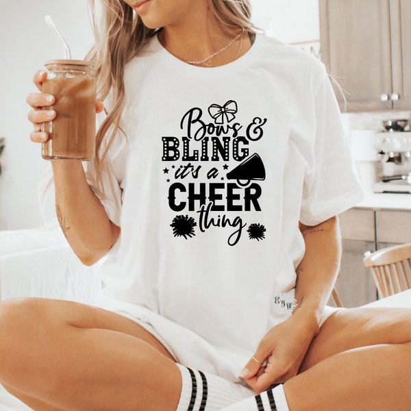 Cheerleader Shirt, Bows & Bling Cheer T-Shirt, It's A Cheer Thing Crewneck Tee Shirt, Cheerleader Tee, Cheerleader T Shirt, Lots Of Colors