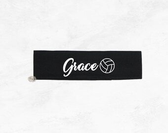 Volleyball Headband, Personalized Volleyball Headband, 2" Volleyball Headband With Name, Many Headband Colors & Text Colors, More Fonts