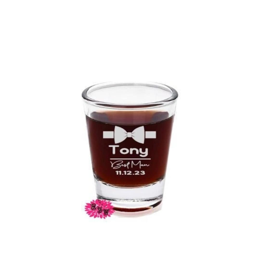 Engraved Shot Glasses, Etched Shot Glass, Monogram Shot Glass