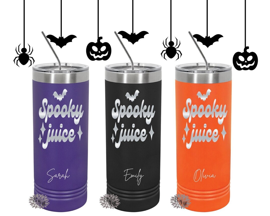 Engraved Stainless Tumbler Personalized Halloween Tumbler Etsy