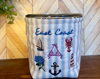 Custom weck jar cozy/cozie, East Coast, insulated coffee sleeve
