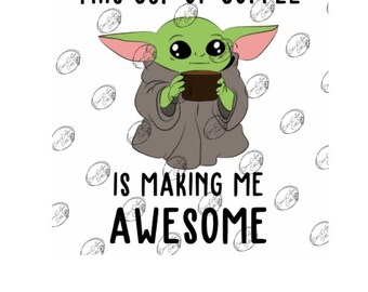 Yoda Coffee Svg Etsy