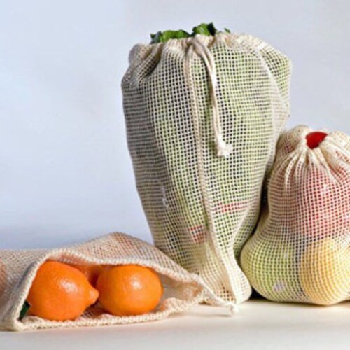 Reusable Cotton Produce Bags Set of 5 Etsy Canada