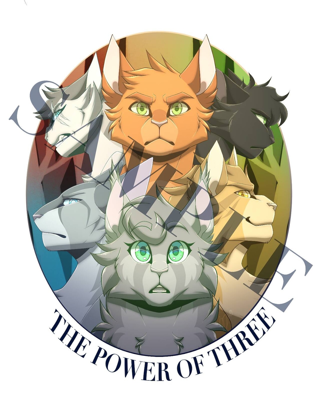 The Power of Three Warriors Print Etsy