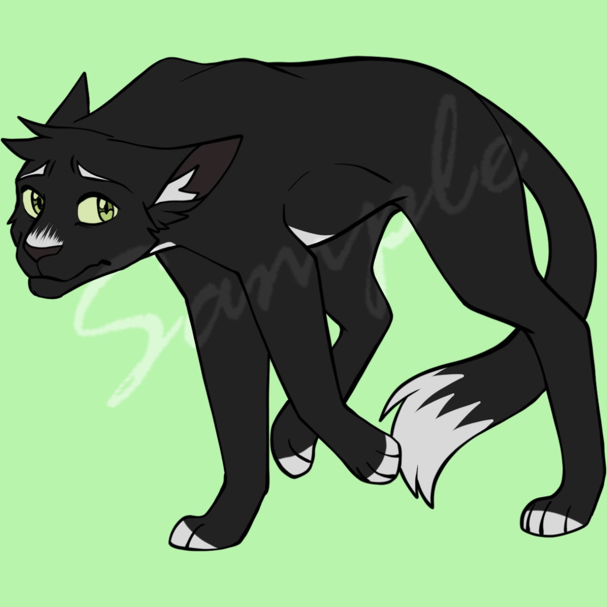 Ravenpaw Warrior Cats Keyring Charm