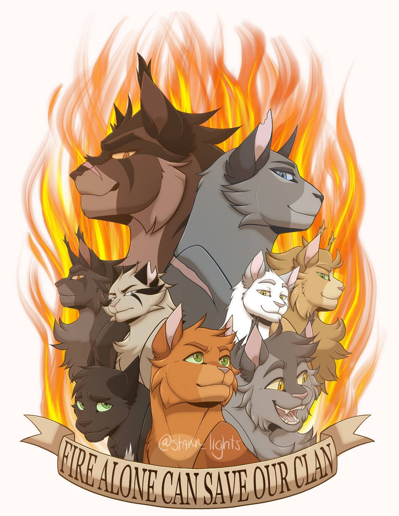 Ashfur Fire scene | Art Board Print