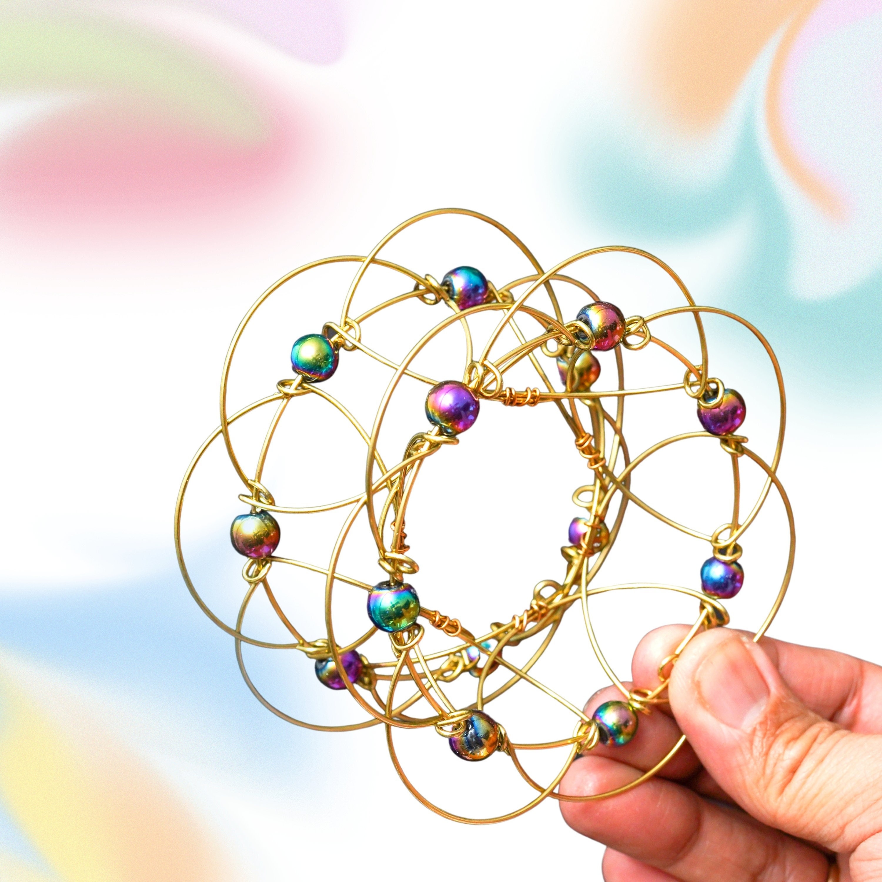 Meraki Sphere Bracelet Anti-Stress Fidget Bloom, Perfect for ADHD Anxiety Stress Autism Sensory Processing Disorder, Your Choice of Colour!