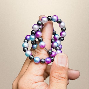 Sensorische magische Perlenringe, Fühlen Sie sich gut, einzigartiges taktiles Stim-Spielzeug, Schreibtischaktivität, haptisches und Hörbares Sinneserlebnis