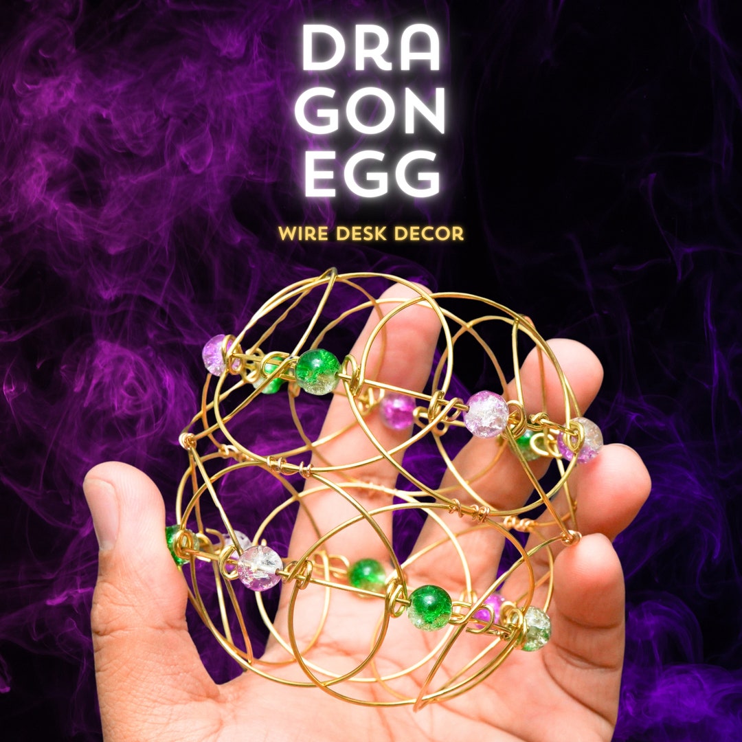 Copper Dragon Egg Figure, Lightweight Home Decor for Living Rom, Quirky