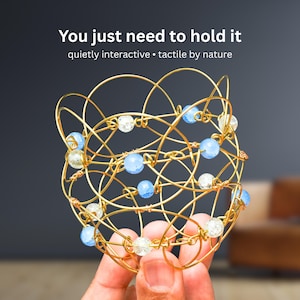 GeoMagical Mandala - Geometric Wire Bracelet & Desk Toy - Handcrafted 3D Transforming Gifts - Super Nostalgia 90s