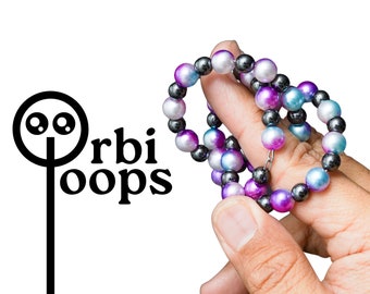 Meet Orbi-Loops™ | Your New Favourite Stimming Fidget Toy | Style #004 Day Dream | Blue, White, Purple Dreamy Beads | Welcome For The Gift